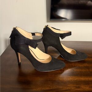 Nine West Black Heels with Bow Detail